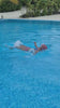 Disabled Baddie Betty swims backstroke & freestyle with one arm in the Maldives